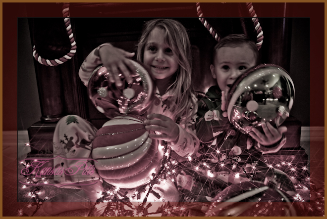 Christmas lights portraits