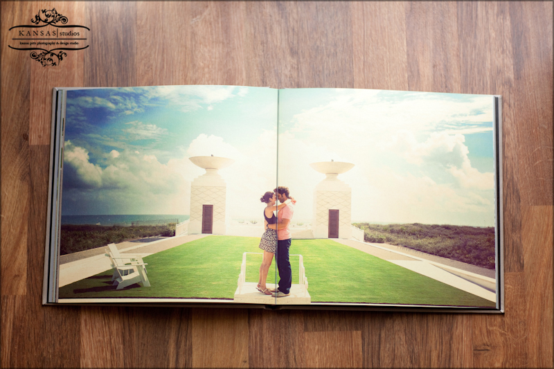 Lay Flat Custom Wedding Guest Sign in Book Using Engagement Images