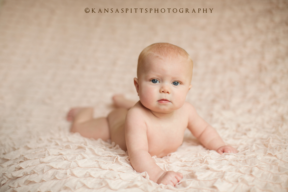 baby adylenne is 6 months! | Kansas Studios | Kansas Pitts Photography