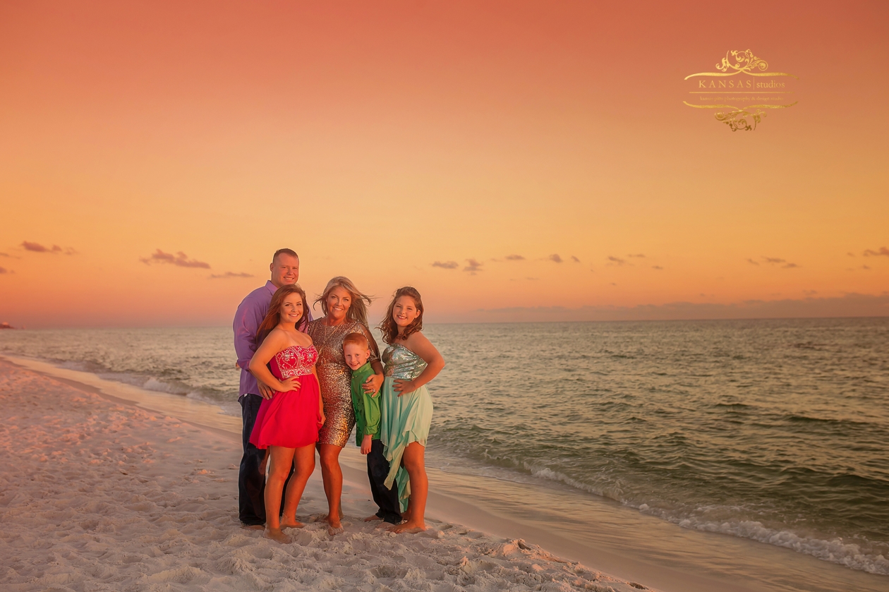 Sequins and Color on the Beach Family Beach Session