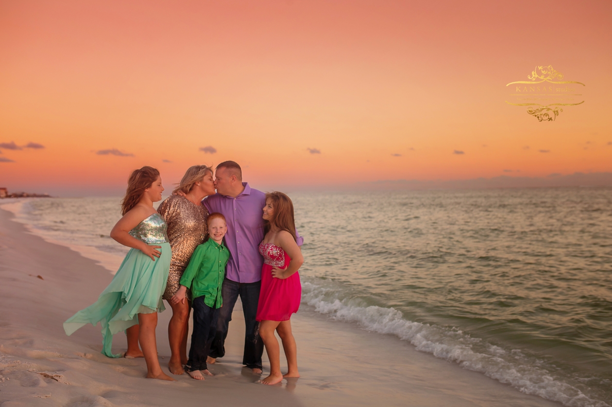 Sequins and Color on the Beach Family Beach Session